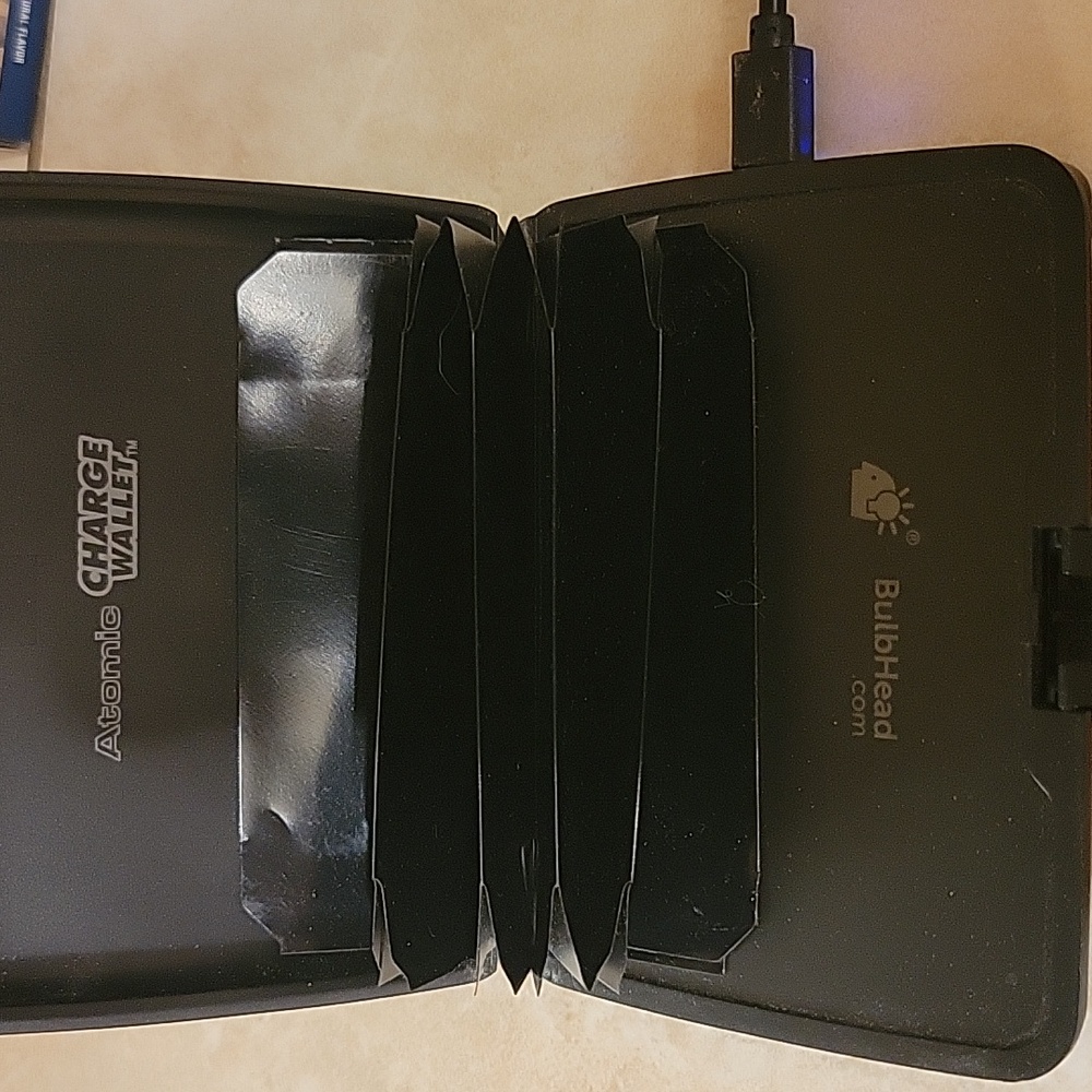 Atomic RFID Charge Wallet & Charging Cord